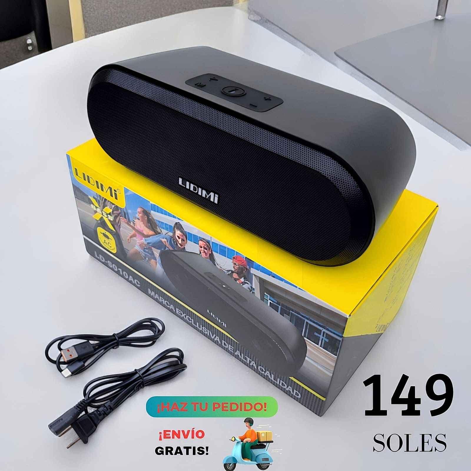 Parlante original de 40W con carga Alterna (LIDIMI -S010 AC) + llavero de regalo 🎁